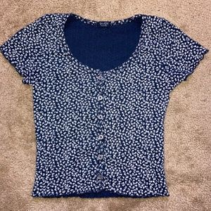 Brandy Melville floral top blue